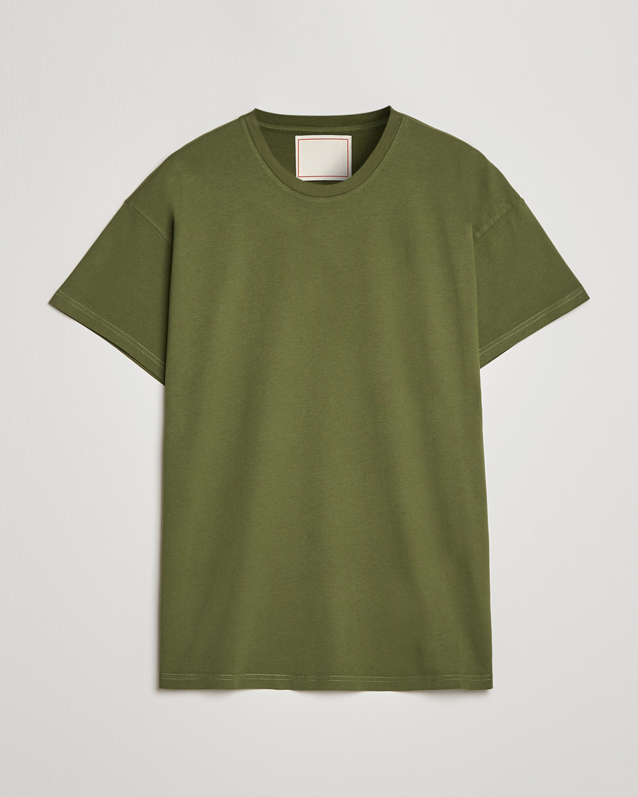 Uomini | T-shirt | Jeanerica | Marcel Crew Neck T-Shirt Army Green