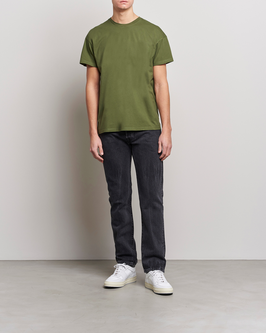 Uomini | T-shirt | Jeanerica | Marcel Crew Neck T-Shirt Army Green