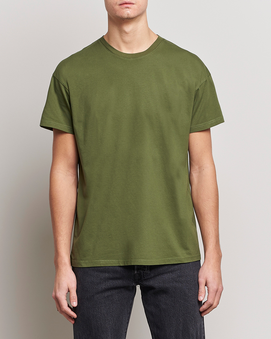 Uomini | T-shirt | Jeanerica | Marcel Crew Neck T-Shirt Army Green