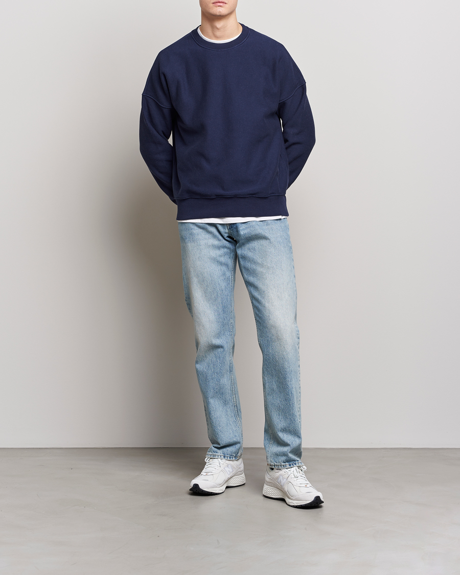 Uomini | Maglieria | Jeanerica | Paule Crew Neck Sweatshirt Dark Navy