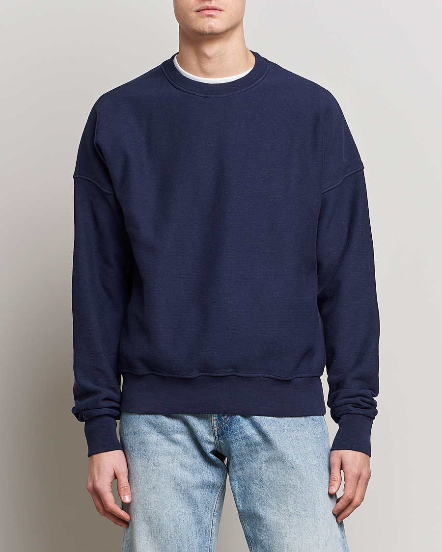 Uomini | Maglieria | Jeanerica | Paule Crew Neck Sweatshirt Dark Navy