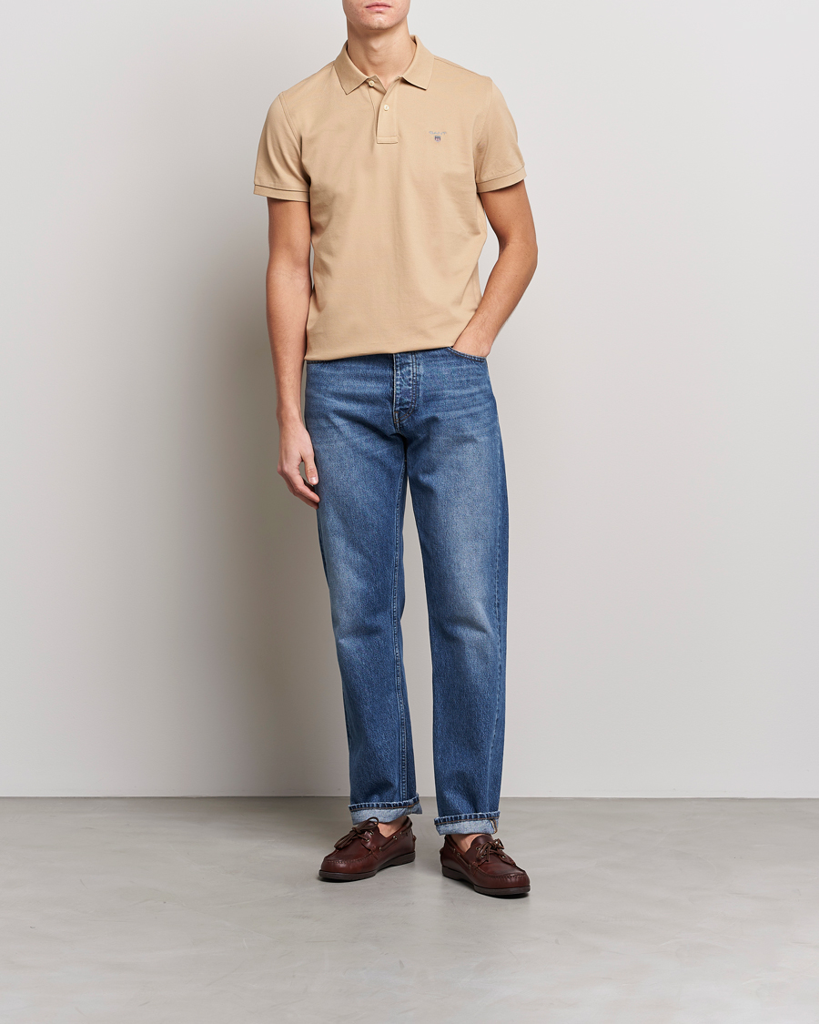 Uomini | Polo | GANT | Original Pique Short Sleeve Rugger Hazelwood Beige