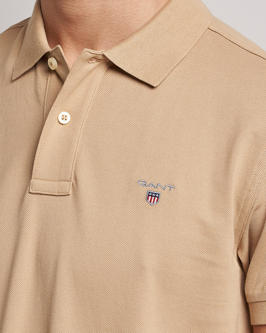 Uomini | Polo | GANT | Original Pique Short Sleeve Rugger Hazelwood Beige