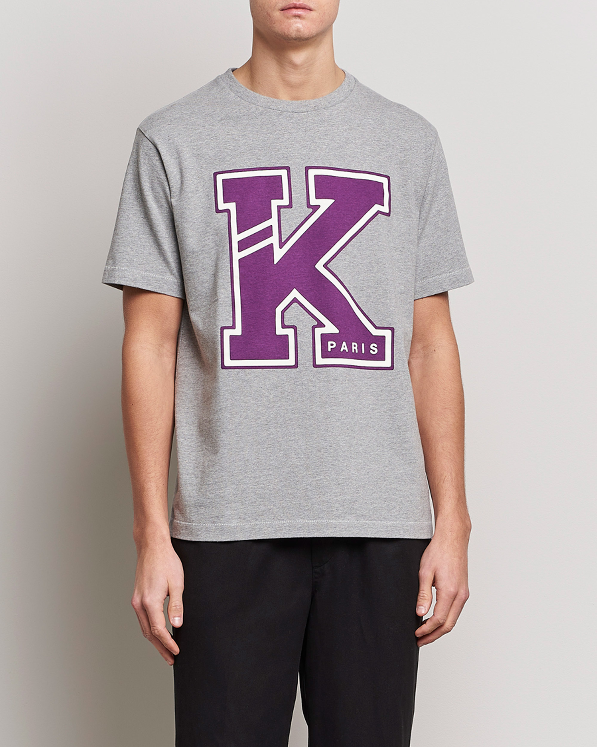 Uomini | T-shirt | KENZO | College Classic T-Shirt Pearl Grey
