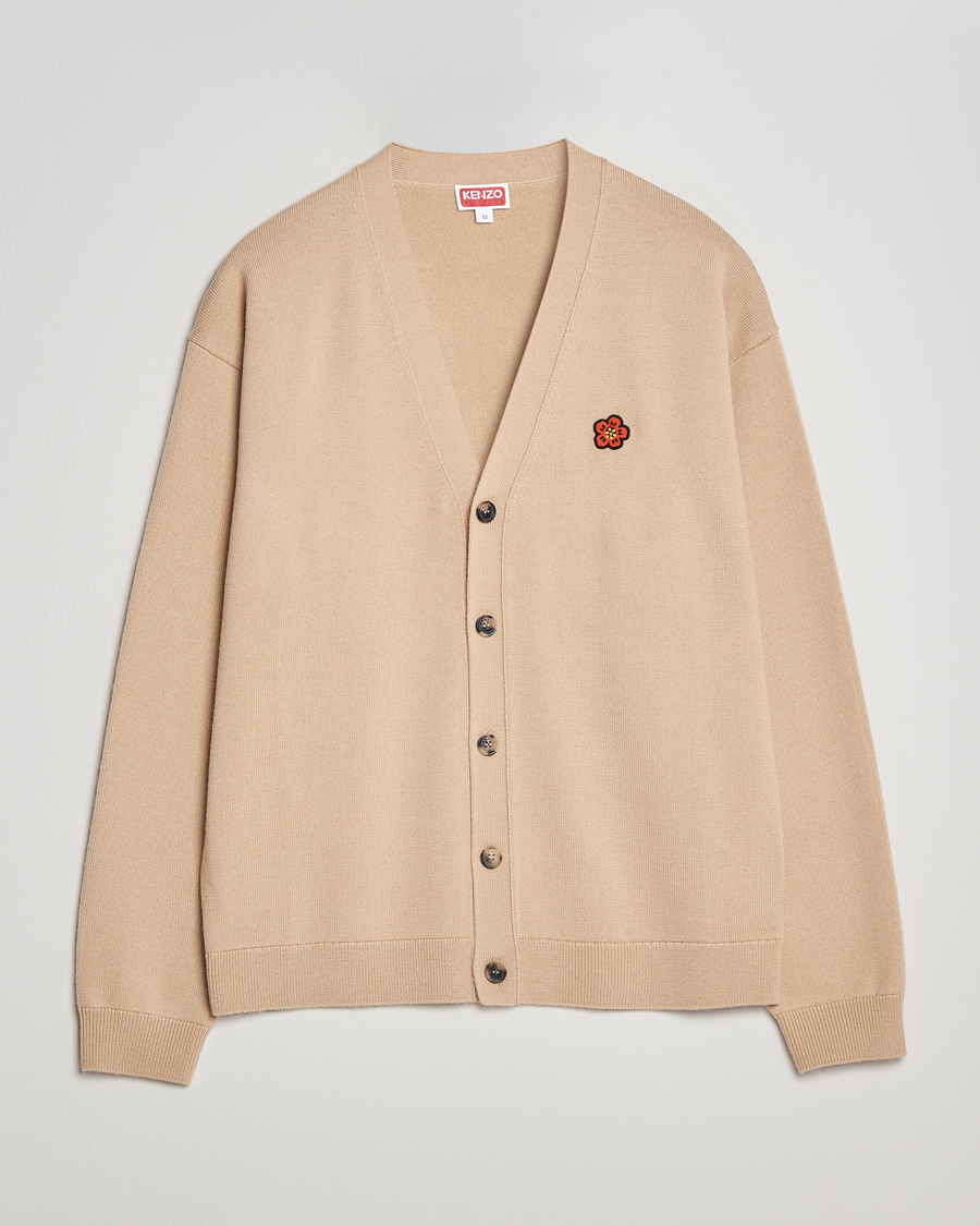 Uomini | Maglieria | KENZO | Boke Flower Crest Cardigan Beige