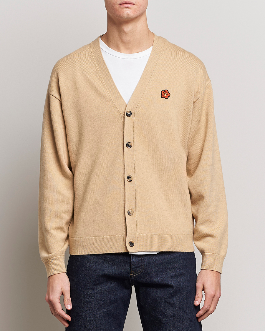 Uomini | Maglieria | KENZO | Boke Flower Crest Cardigan Beige
