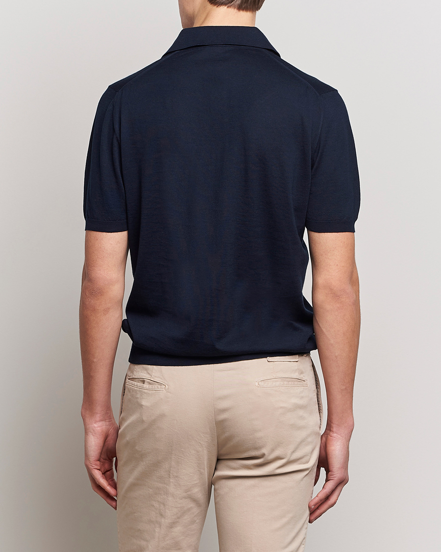 Uomini | Polo | Kiton | Sea Island Cotton Polo Navy