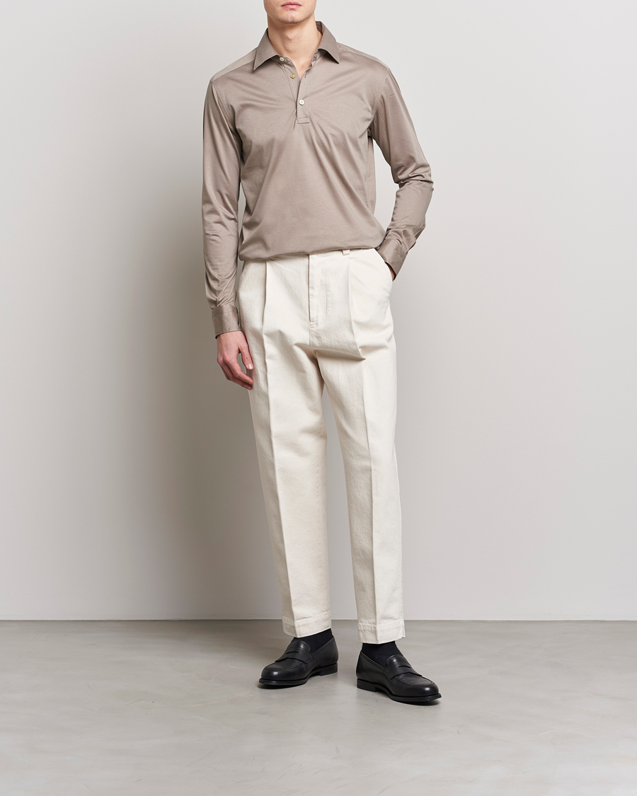 Uomini | Camicie | Kiton | Popover Shirt Beige