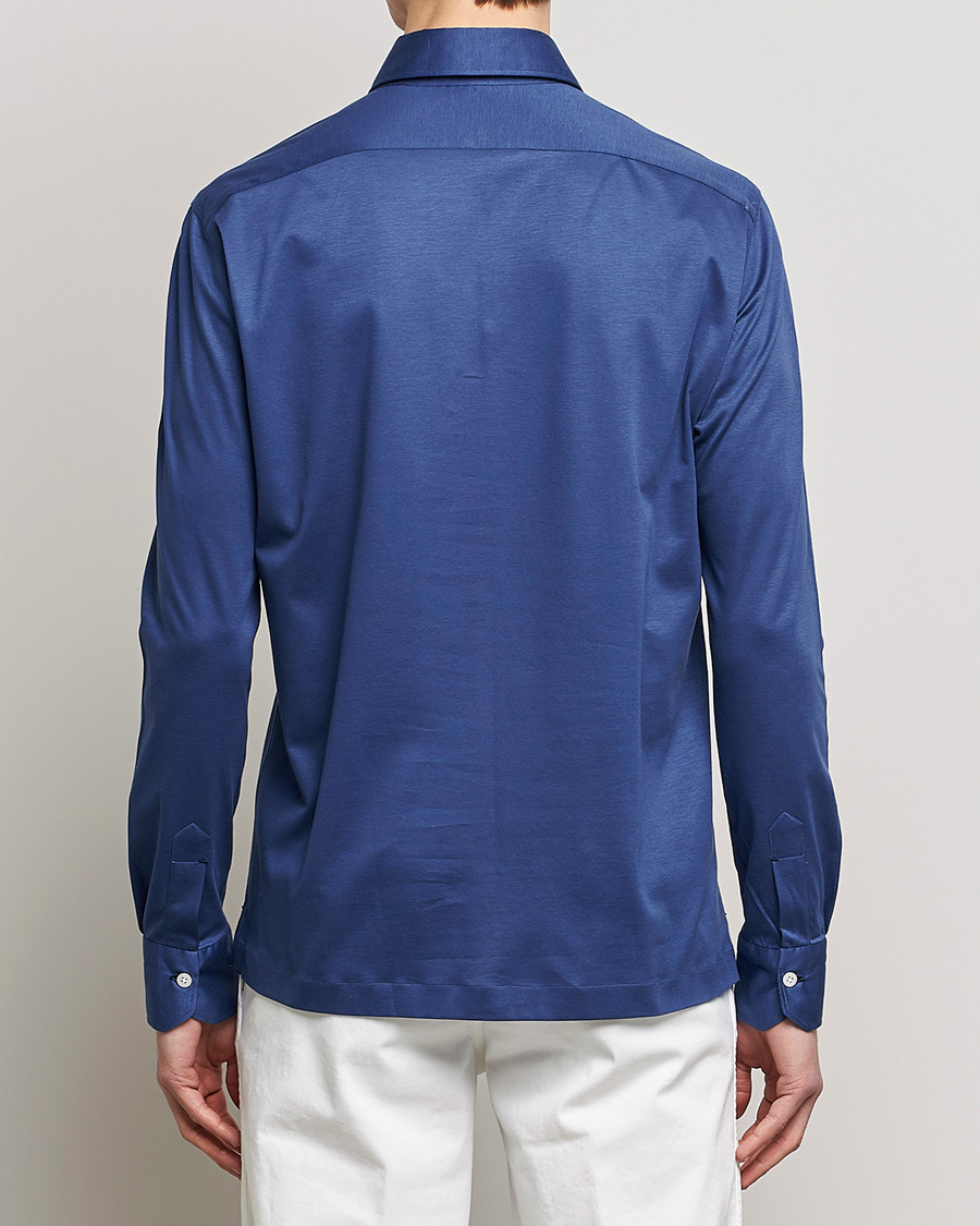 Uomini | Camicie | Kiton | Popover Shirt Dark Blue