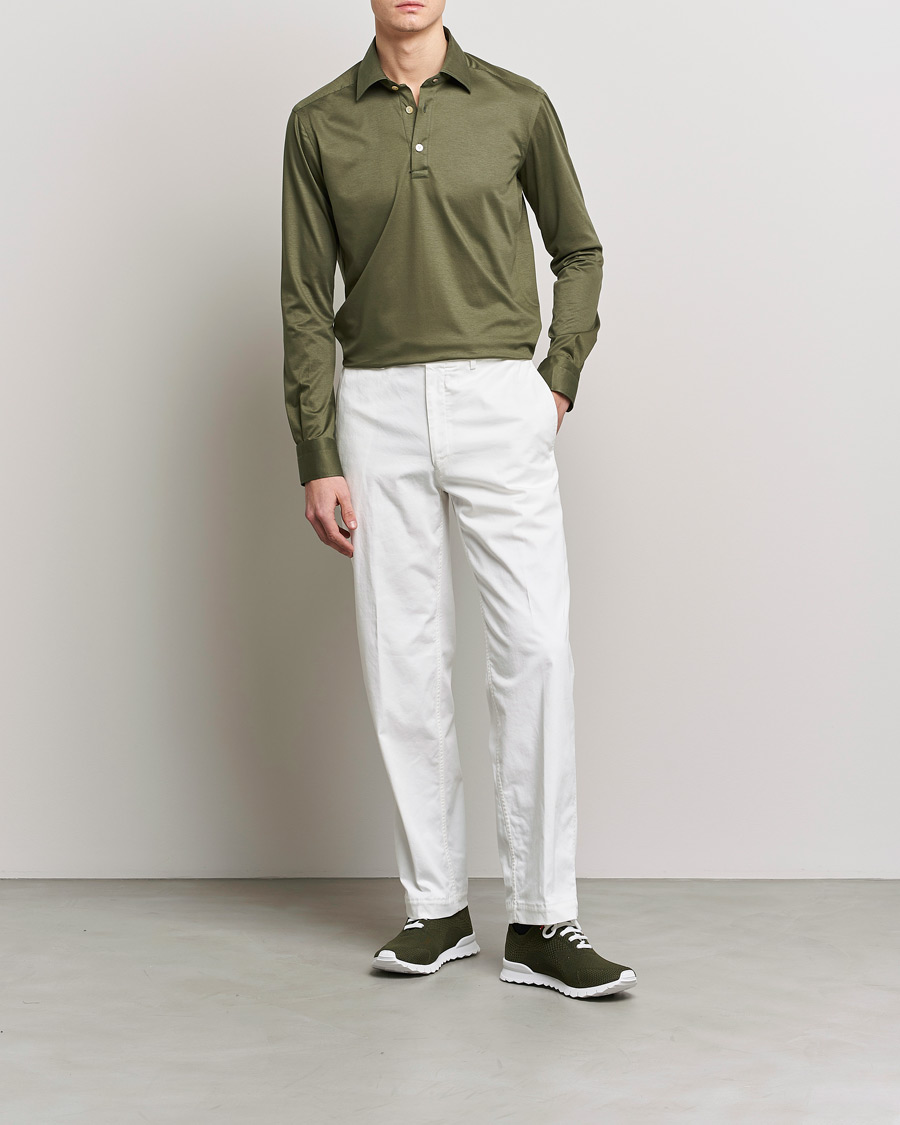 Uomini | Camicie | Kiton | Popover Shirt Dark Olive