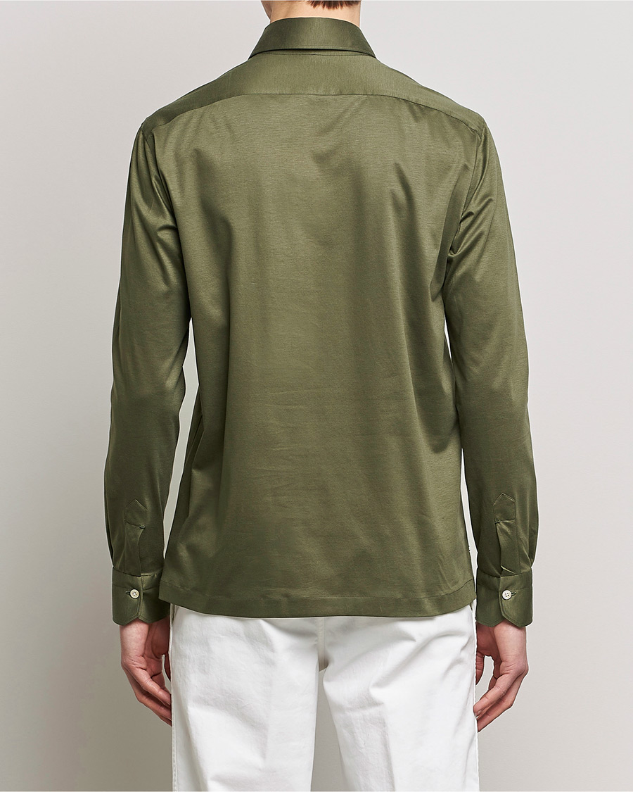 Uomini | Camicie | Kiton | Popover Shirt Dark Olive