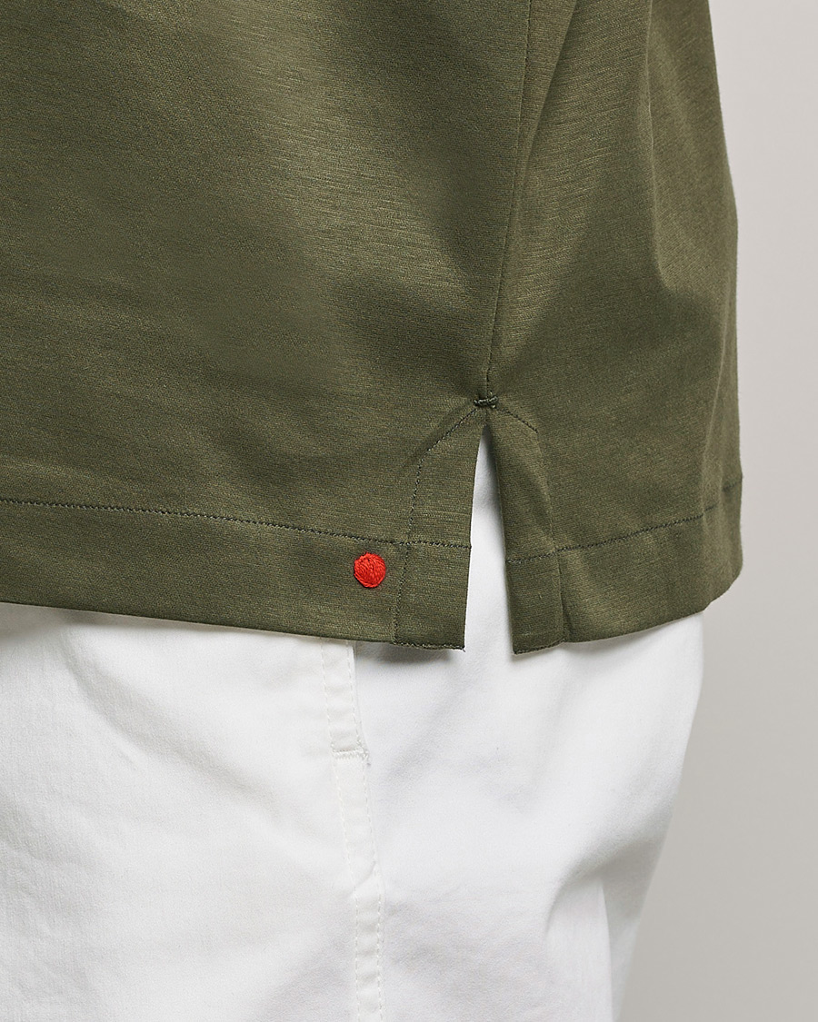Uomini | Camicie | Kiton | Popover Shirt Dark Olive