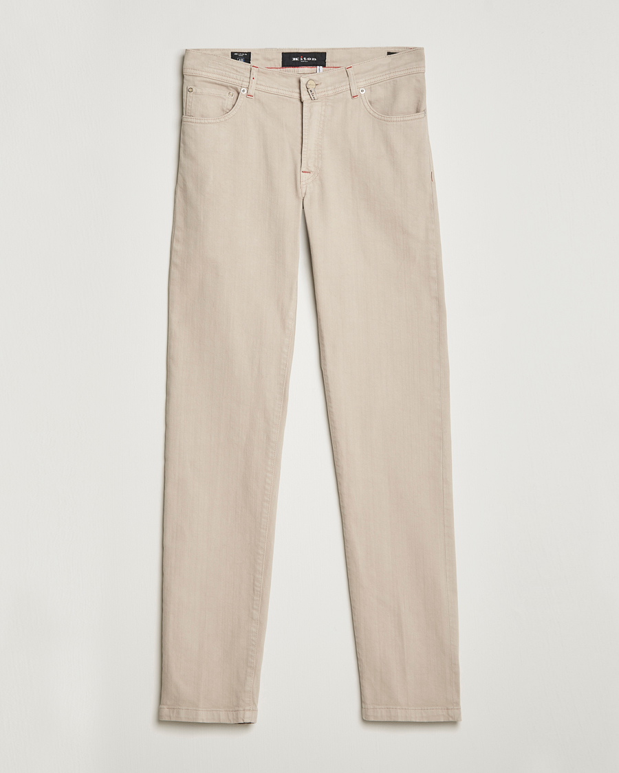 Uomini | Pantaloni | Kiton | Kurabo 5-Pocket Pants Light Beige