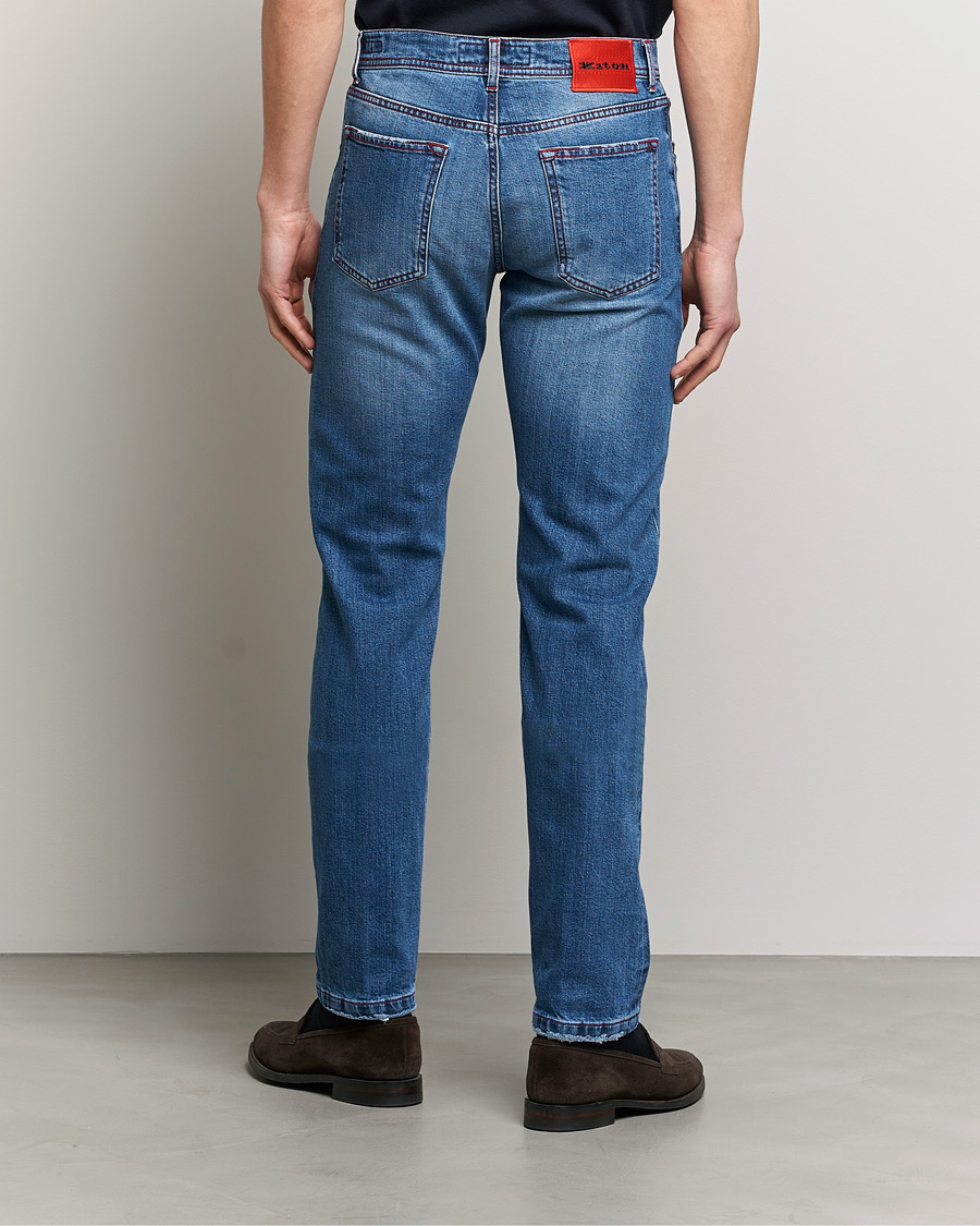 Uomini | Jeans | Kiton | Kurabo Denim Jeans Light Indigo