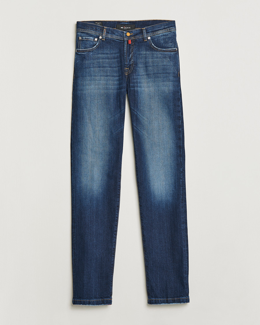 Uomini | Jeans | Kiton | Kurabo Denim Jeans Dark Indigo