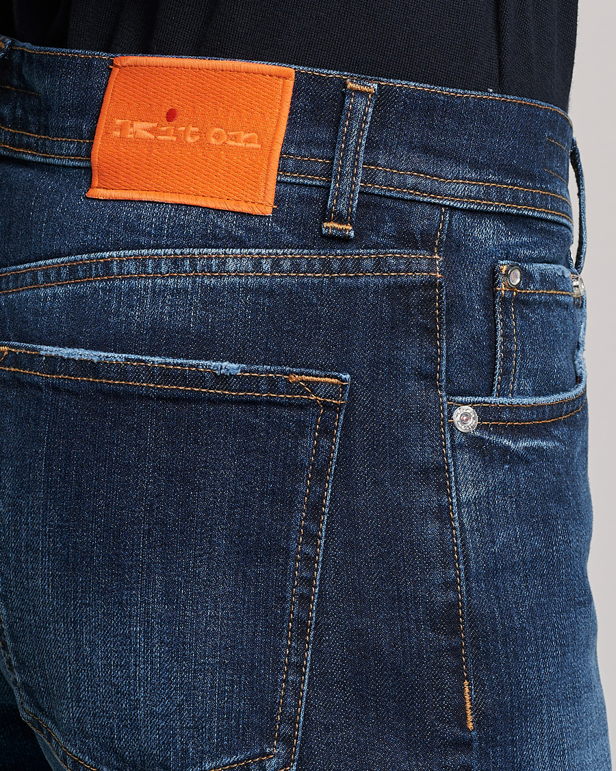 Uomini | Jeans | Kiton | Kurabo Denim Jeans Dark Indigo