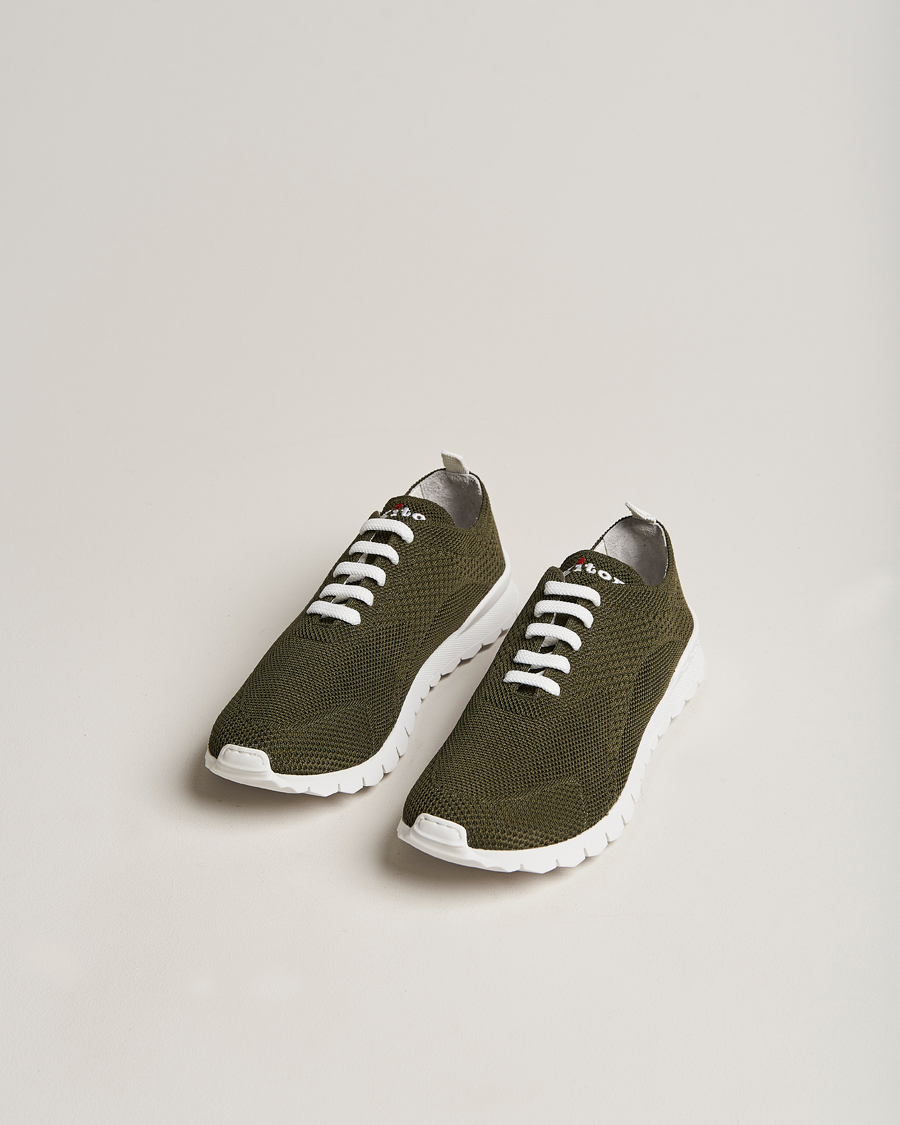 Uomini | Kiton Mesh Running Sneakers Dark Olive | Kiton | Mesh Running Sneakers Dark Olive