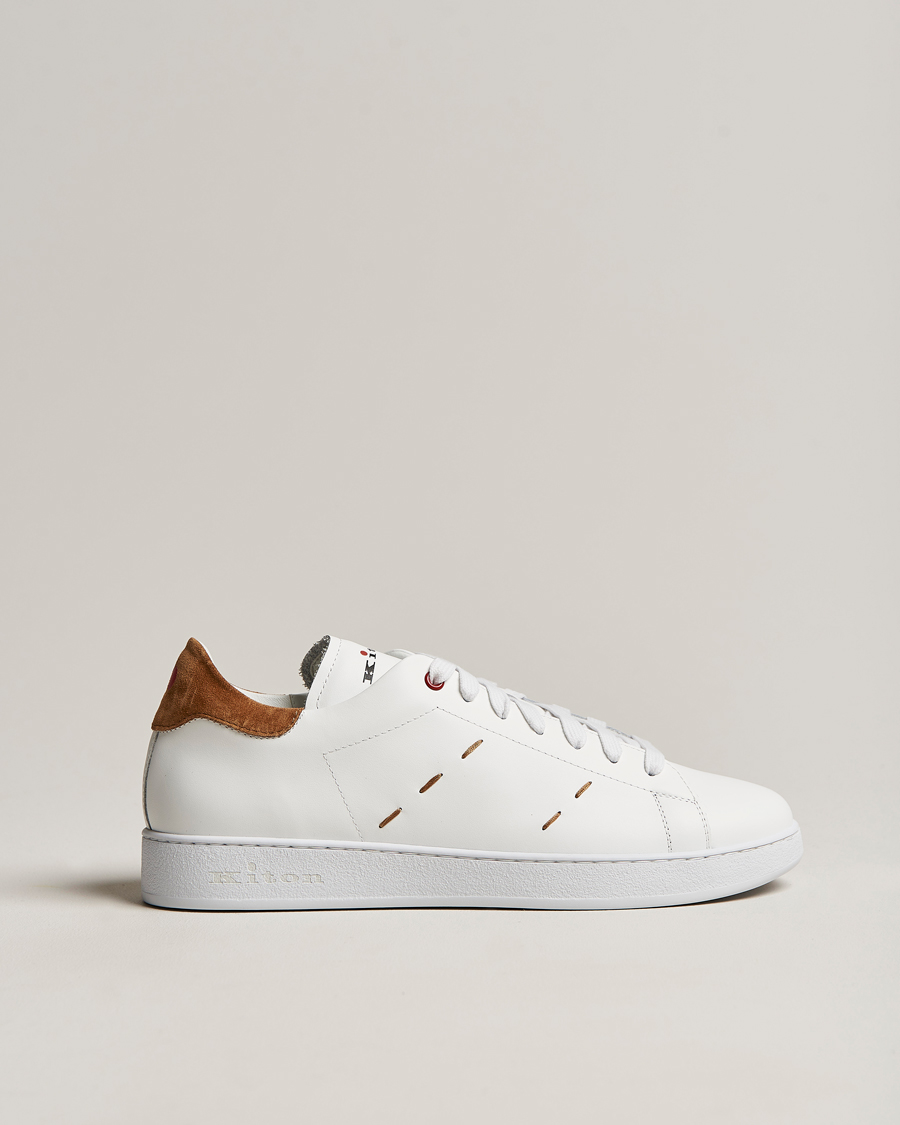 Uomini | Kiton Plain Sneakers White Calf | Kiton | Plain Sneakers White Calf