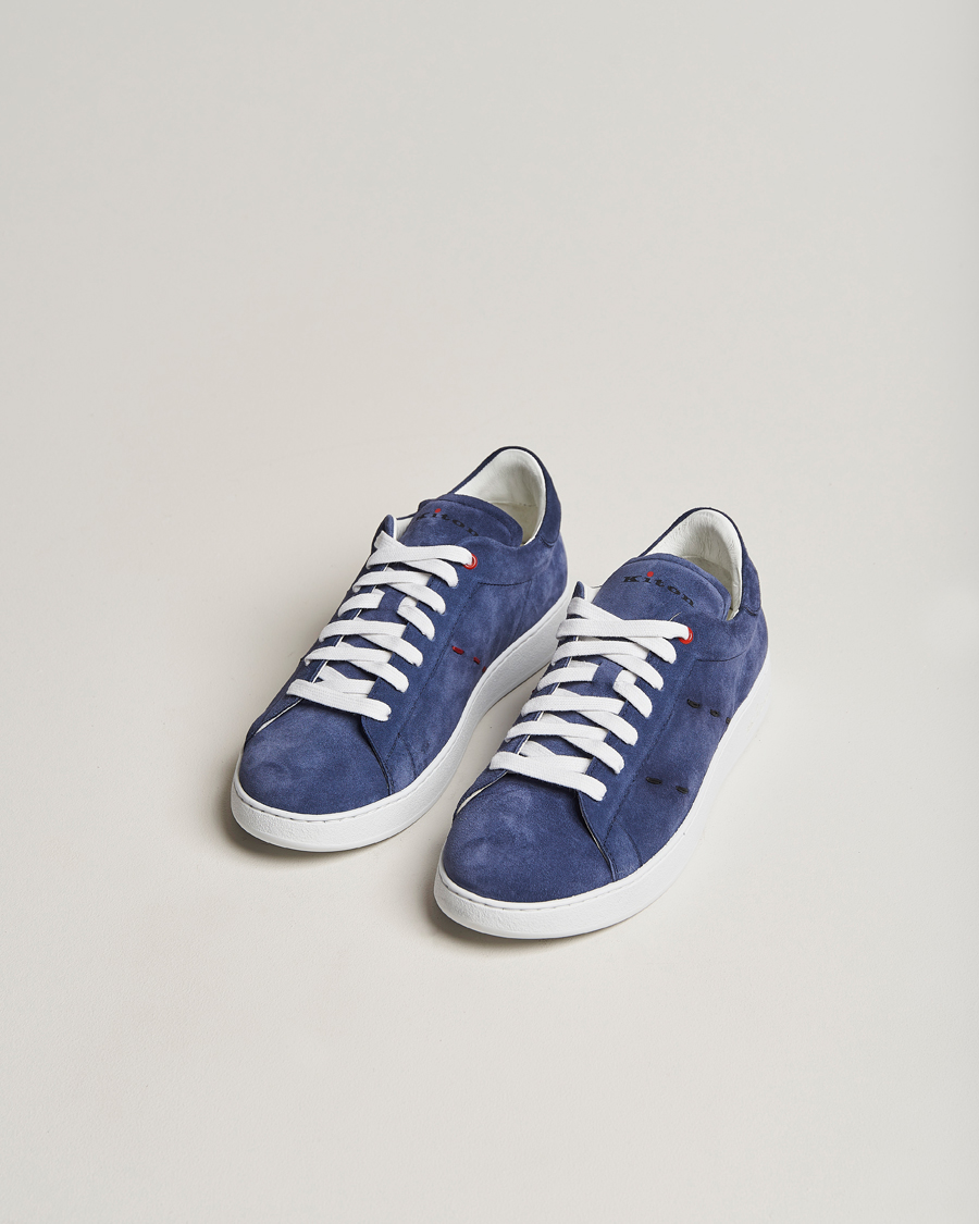 Uomini | Kiton Plain Sneakers Navy Suede | Kiton | Plain Sneakers Navy Suede