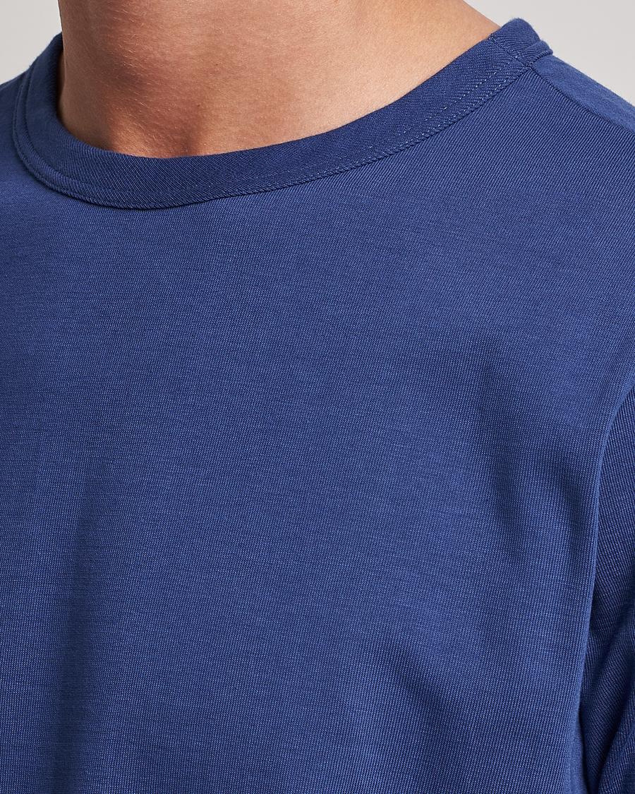 Uomini | T-shirt | Merz b. Schwanen | Relaxed Loopwheeled Sturdy T-Shirt Pacific Blue