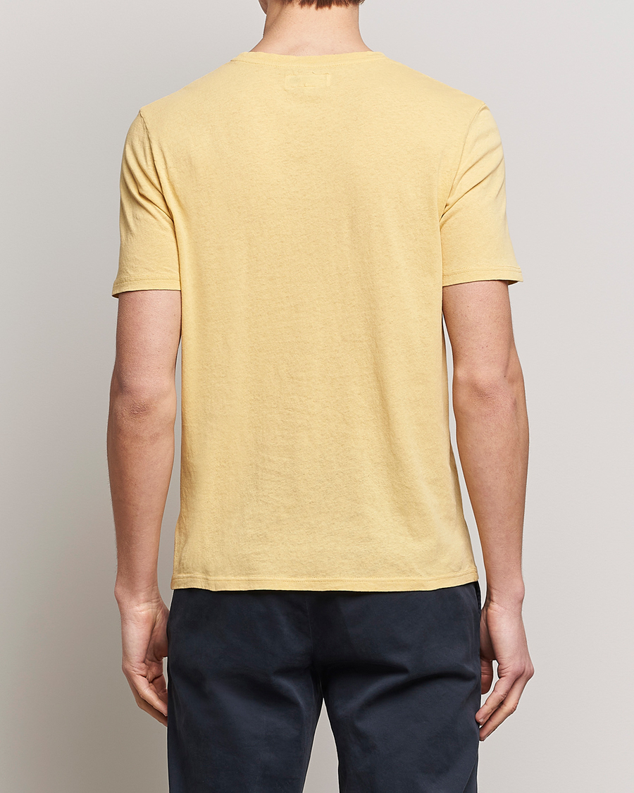 Uomini | T-shirt | Merz b. Schwanen | Organic Cotton Washed Crew Neck T-Shirt Yellow