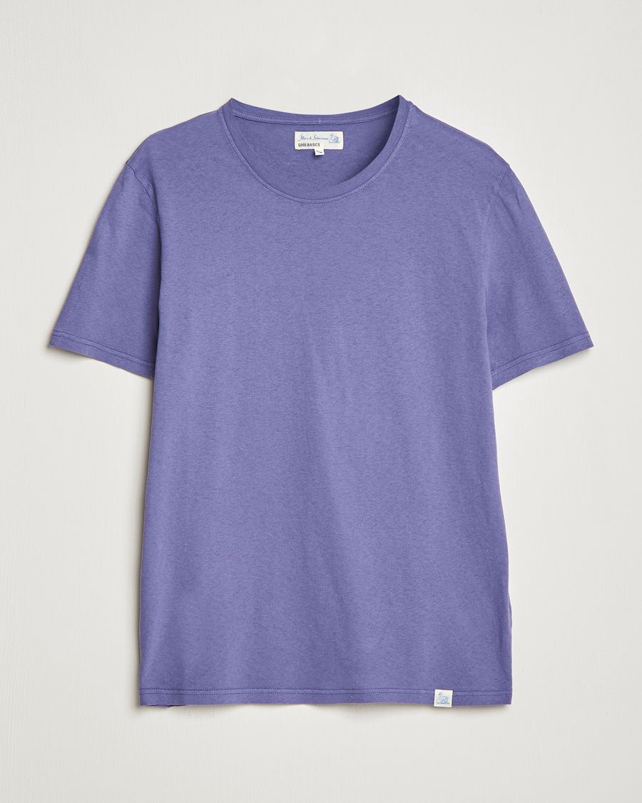 Uomini | T-shirt | Merz b. Schwanen | Organic Cotton Washed Crew Neck T-Shirt Purple