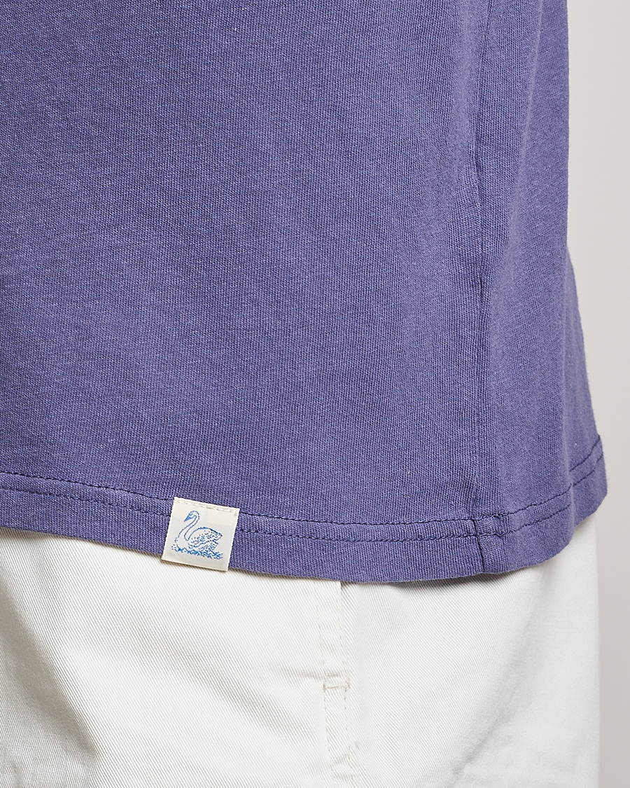Uomini | T-shirt | Merz b. Schwanen | Organic Cotton Washed Crew Neck T-Shirt Purple