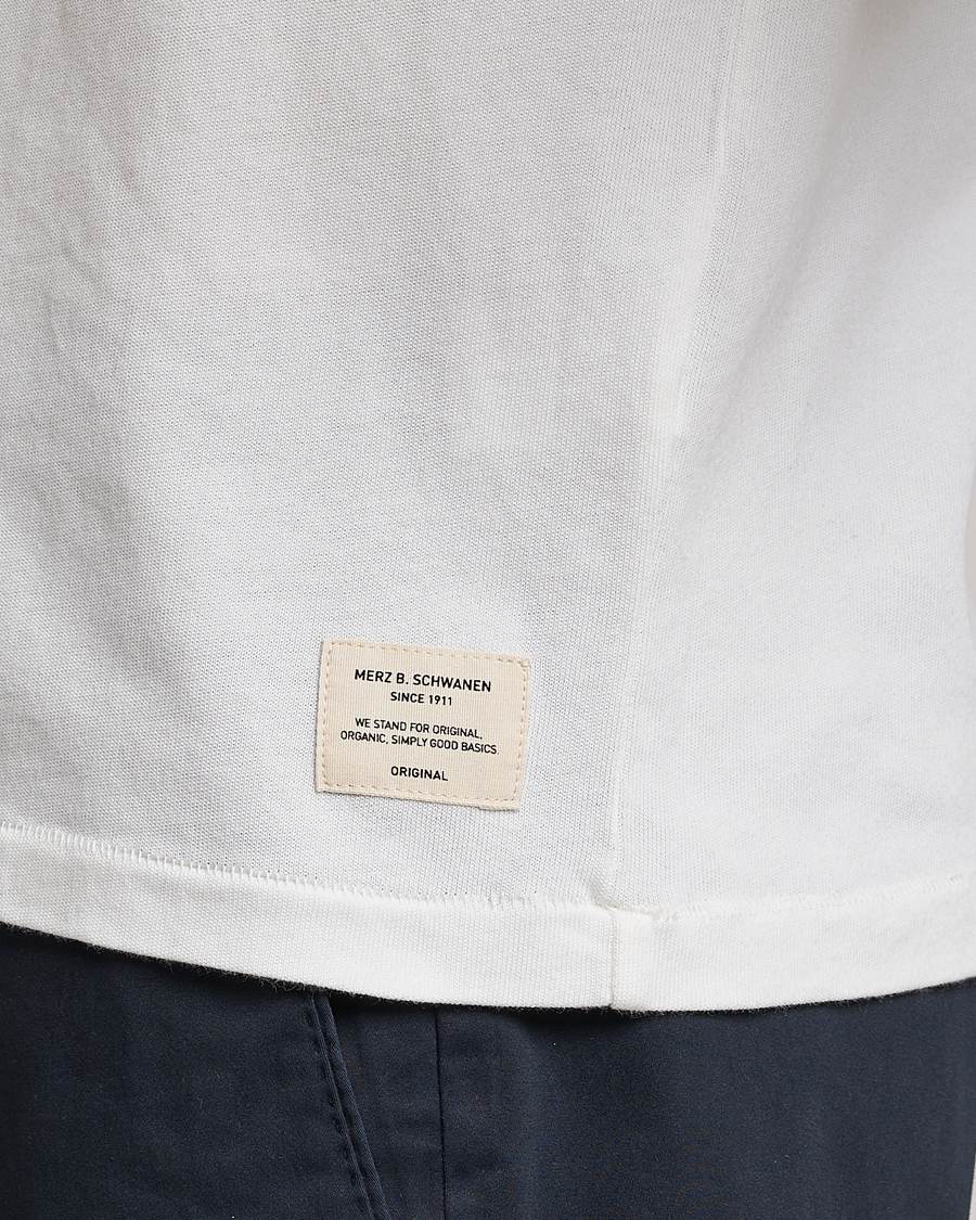 Uomini | Polo | Merz b. Schwanen | Organic Cotton Washed Polo White