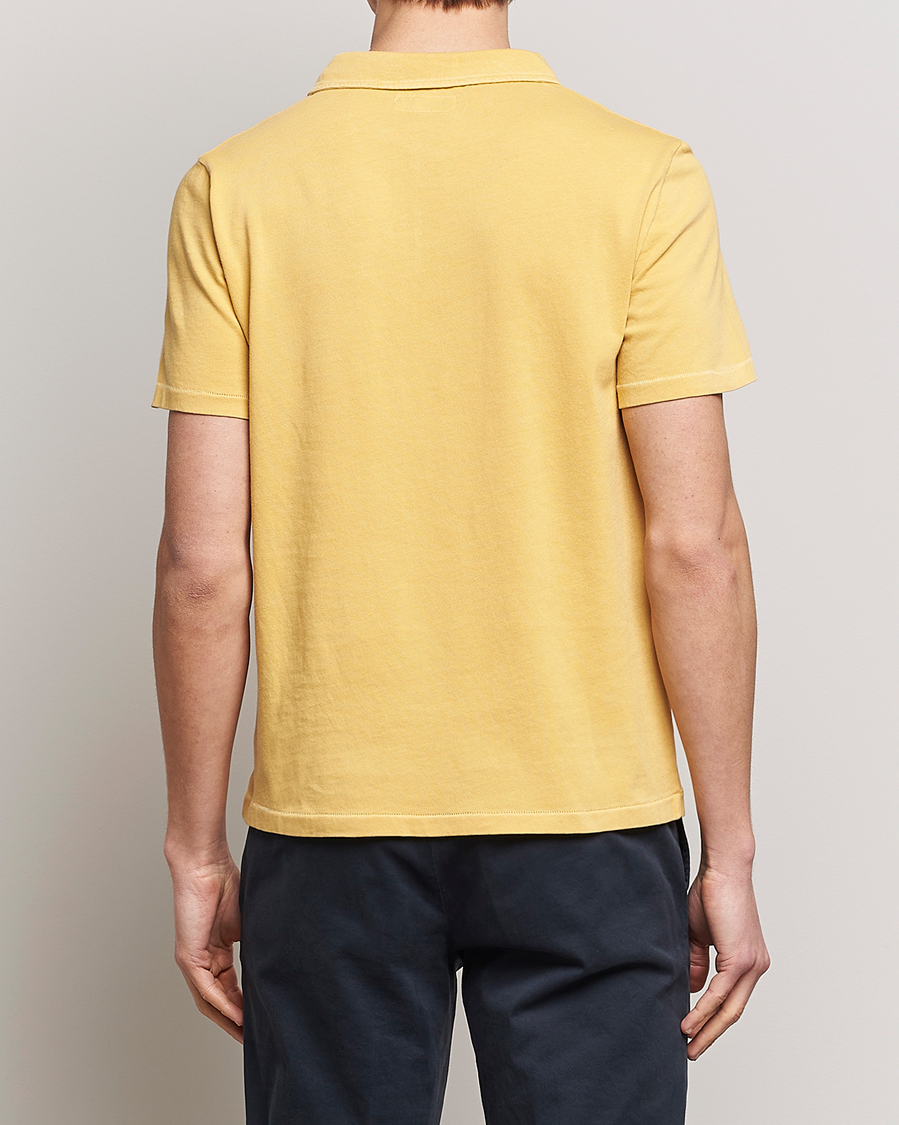 Uomini | Polo | Merz b. Schwanen | Organic Cotton Washed Polo Sunshine Yellow