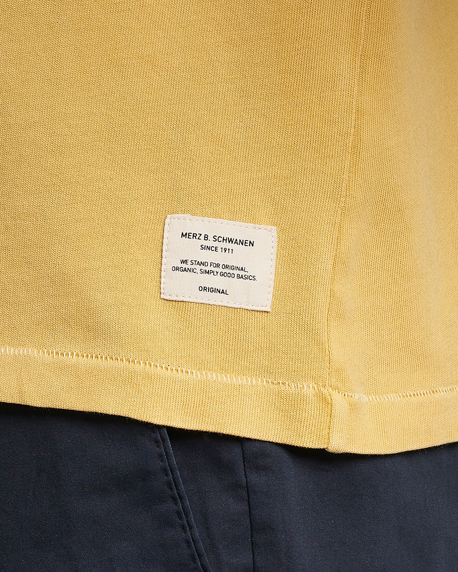 Uomini | Polo | Merz b. Schwanen | Organic Cotton Washed Polo Sunshine Yellow
