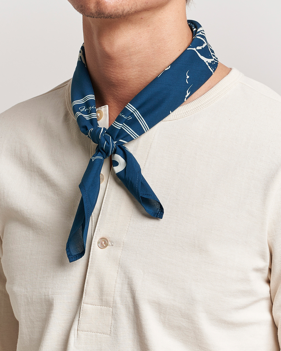 Uomini | Sciarpe | Merz b. Schwanen | Merz b. SchwanenCotton BandanaInk Blue