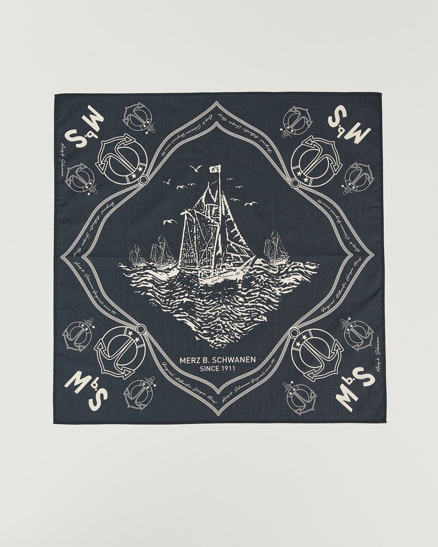 Uomini | Sciarpe | Merz b. Schwanen | Merz b. SchwanenCotton BandanaCharcoal