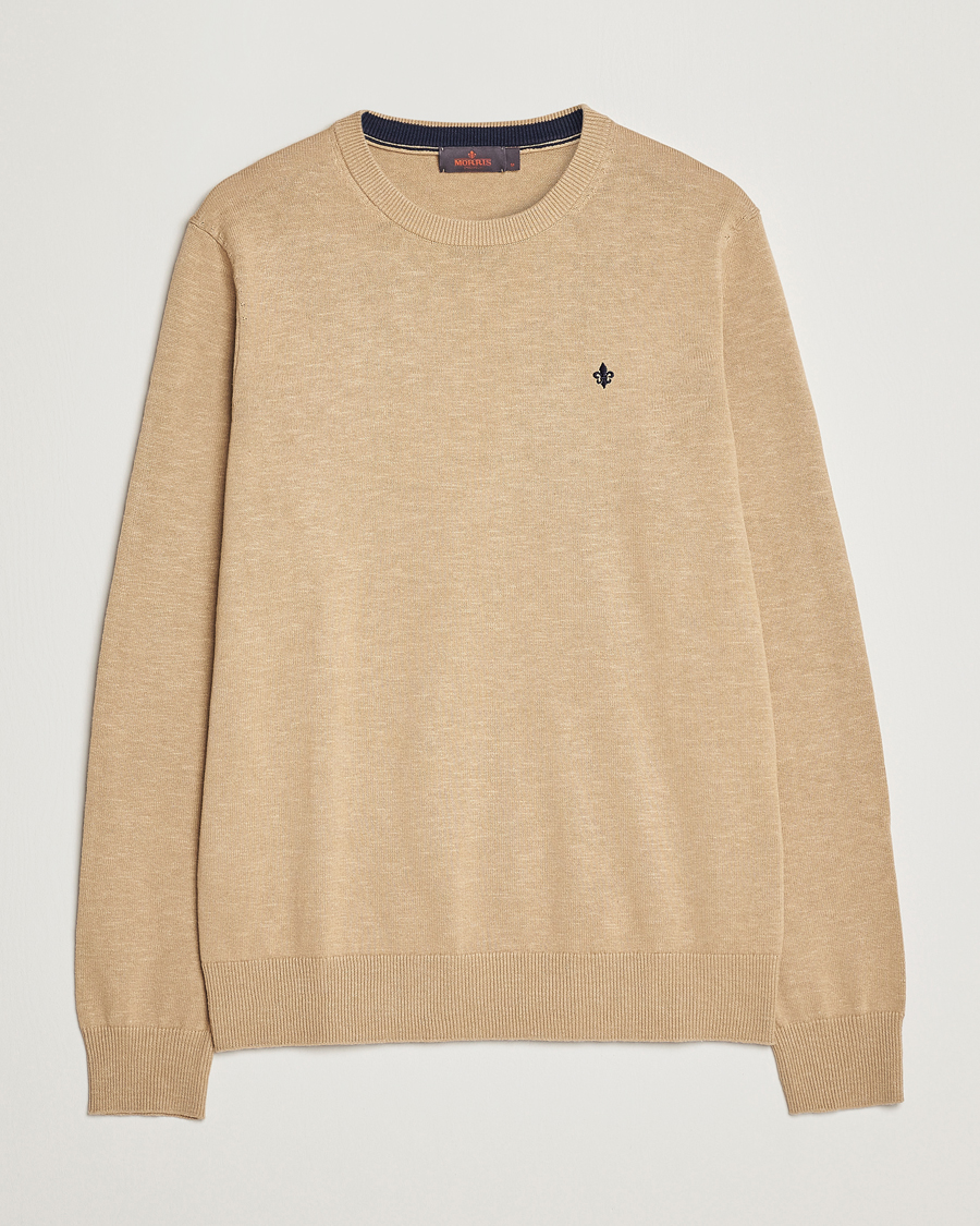 Uomini | Maglieria | Morris | Harold Summer Crew Neck Camel