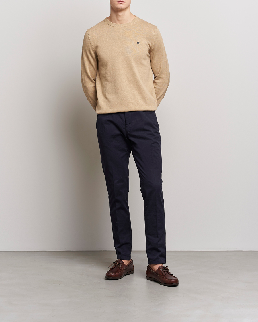 Uomini | Maglieria | Morris | Harold Summer Crew Neck Camel