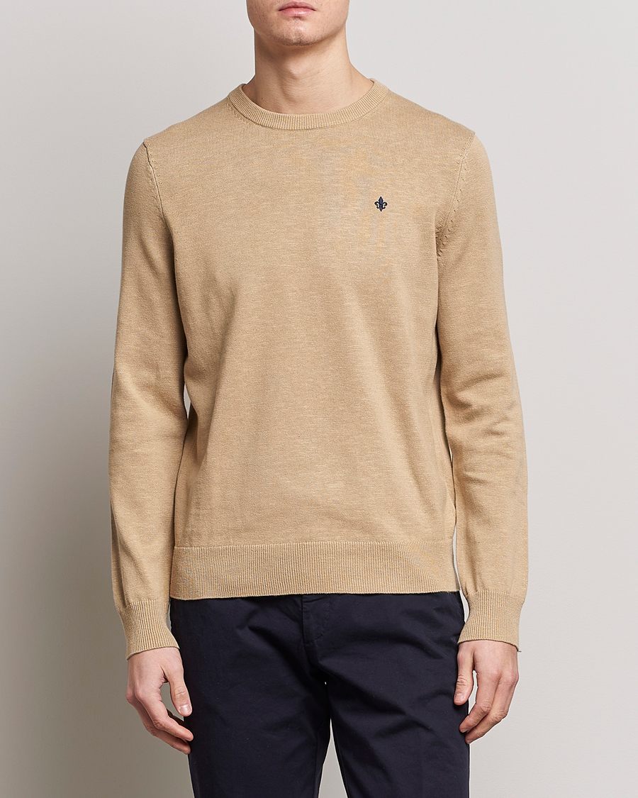 Uomini | Maglieria | Morris | Harold Summer Crew Neck Camel