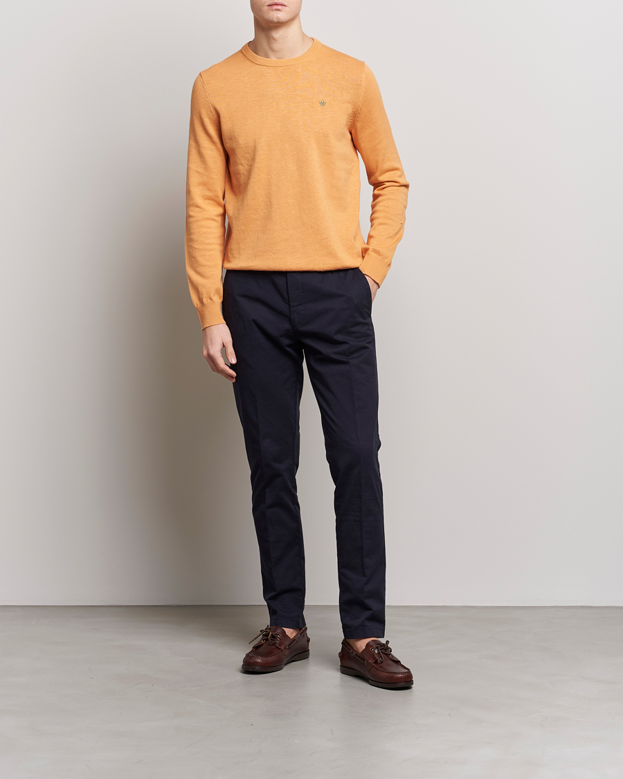 Uomini | Maglieria | Morris | Harold Summer Crew Neck Orange