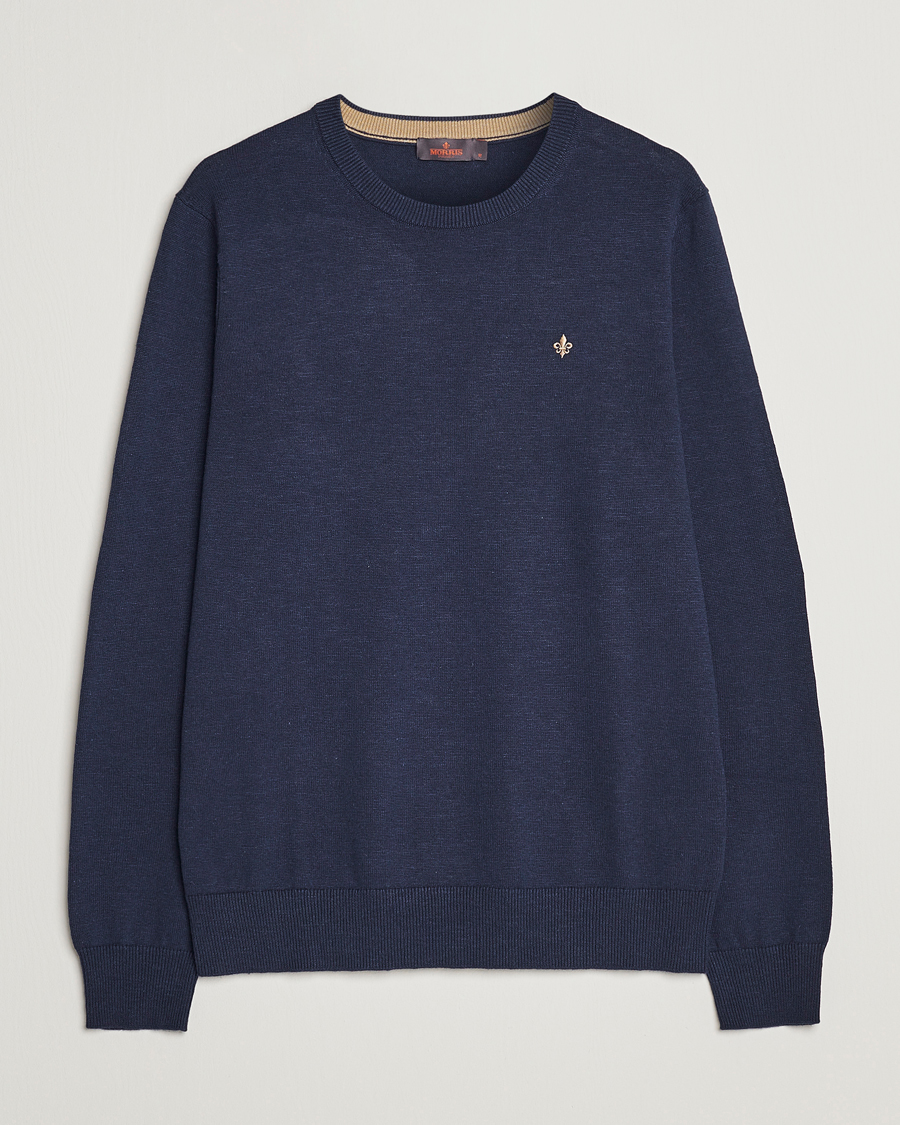 Uomini | Maglieria | Morris | Harold Summer Crew Neck Blue