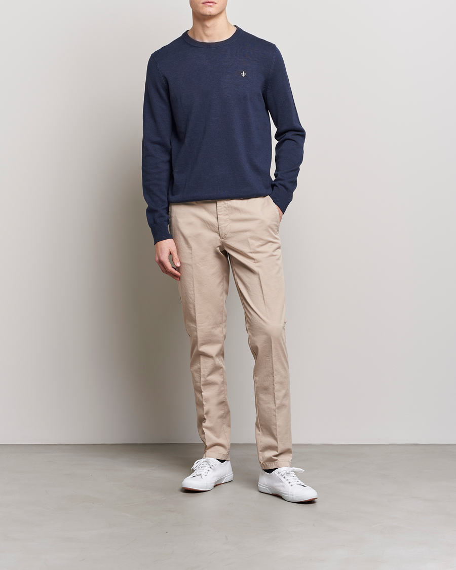 Uomini | Maglieria | Morris | Harold Summer Crew Neck Blue