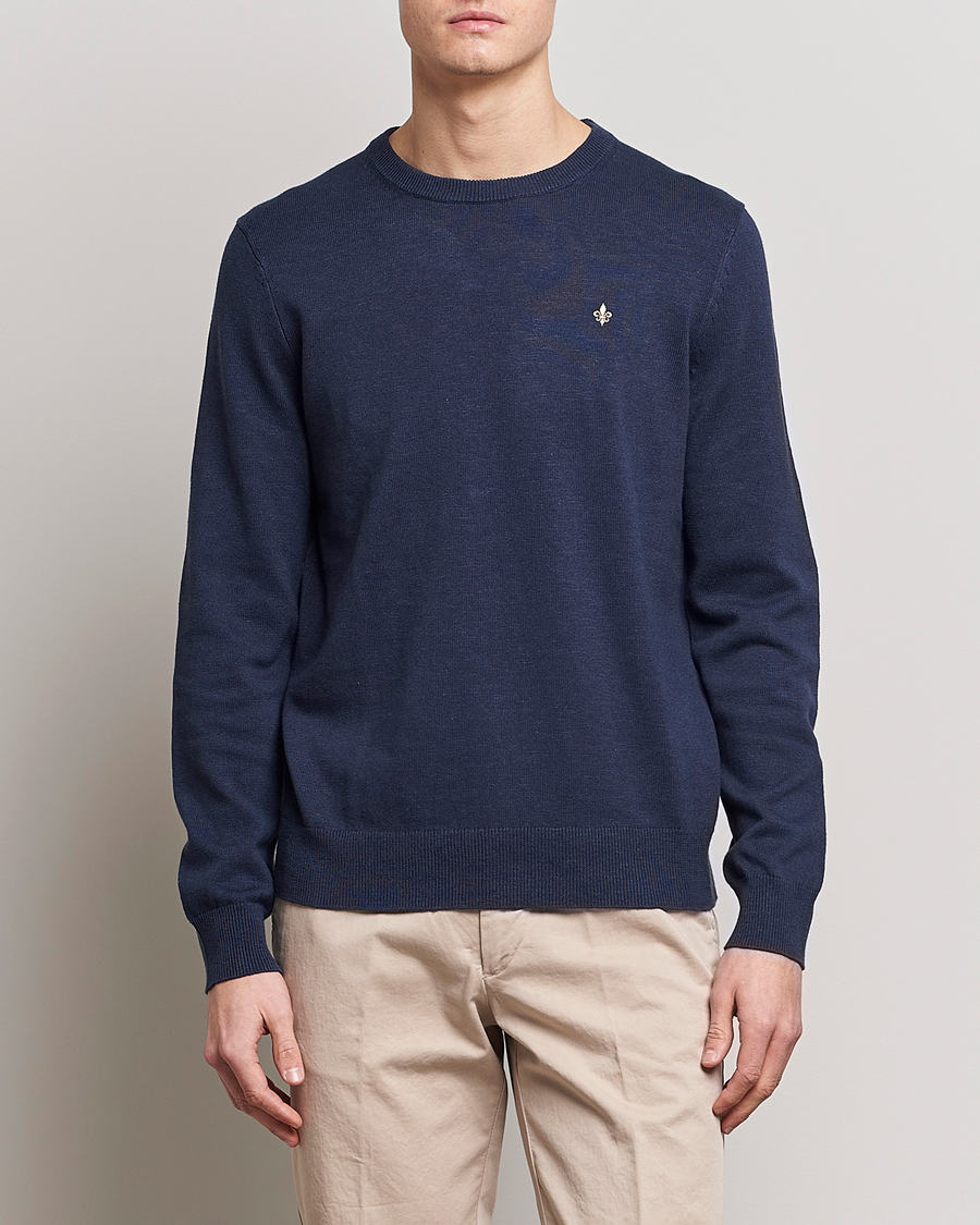 Uomini | Maglieria | Morris | Harold Summer Crew Neck Blue
