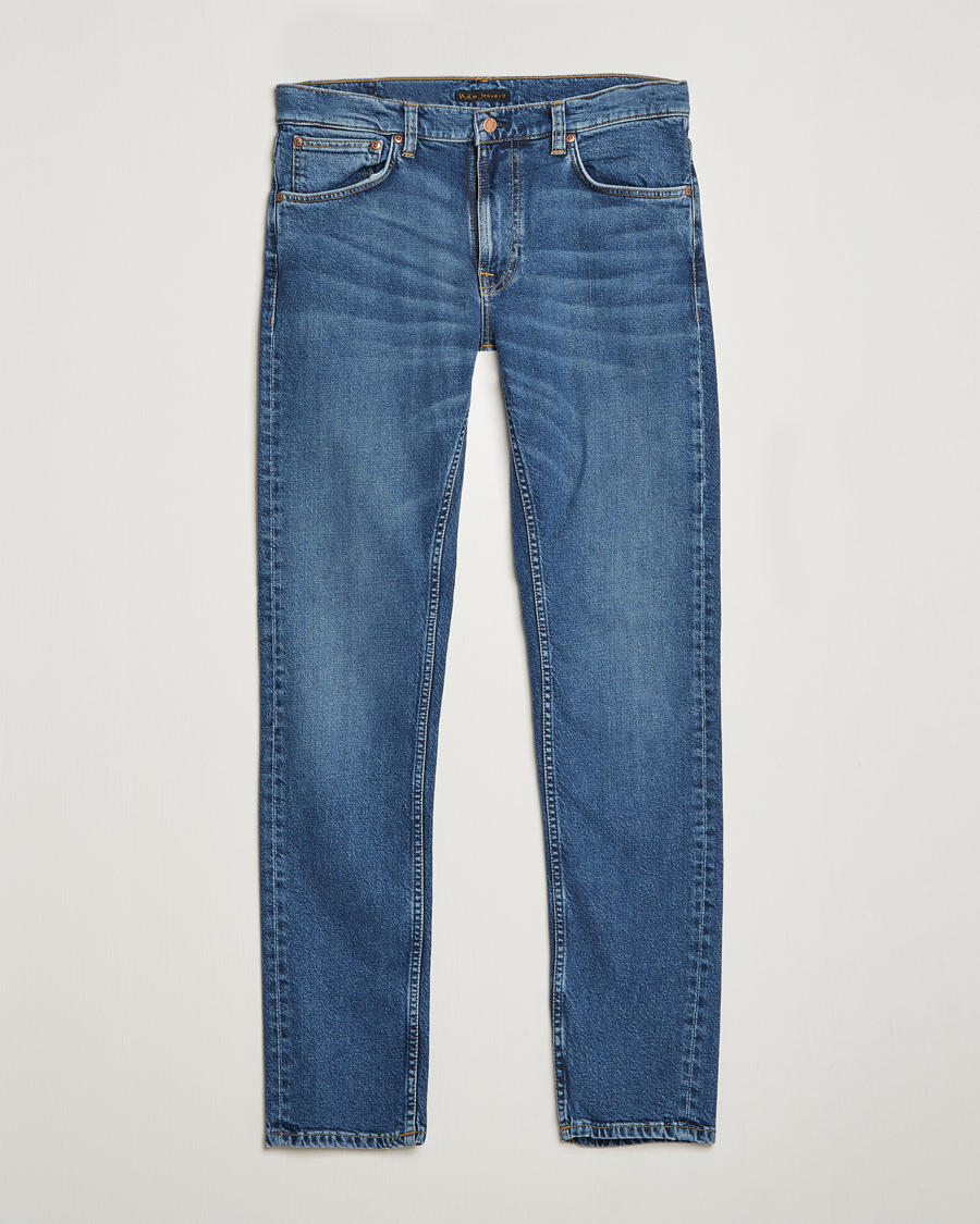 Uomini | Jeans | Nudie Jeans | Lean Dean Jeans Blue Mud