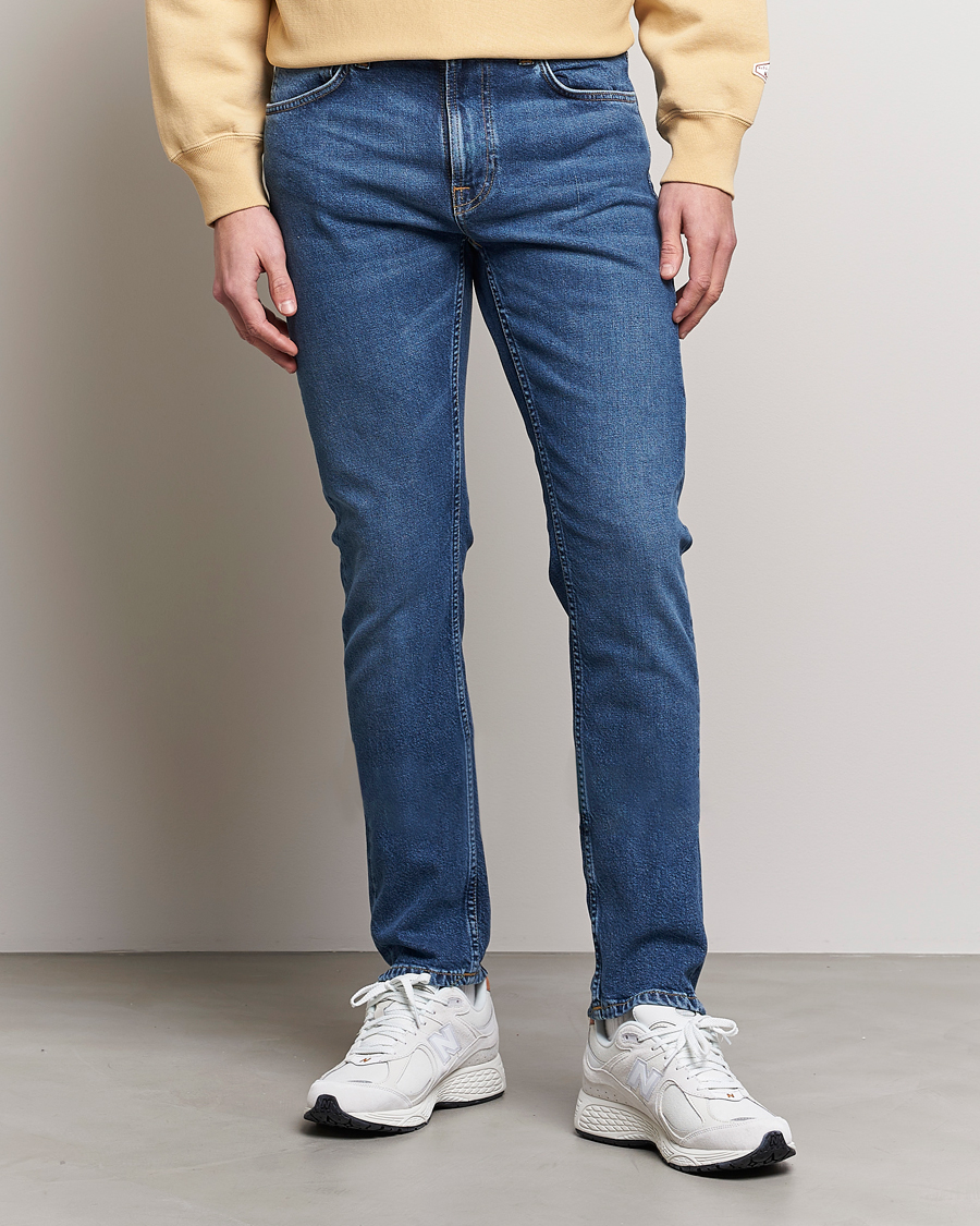 Uomini | Jeans | Nudie Jeans | Lean Dean Jeans Blue Mud