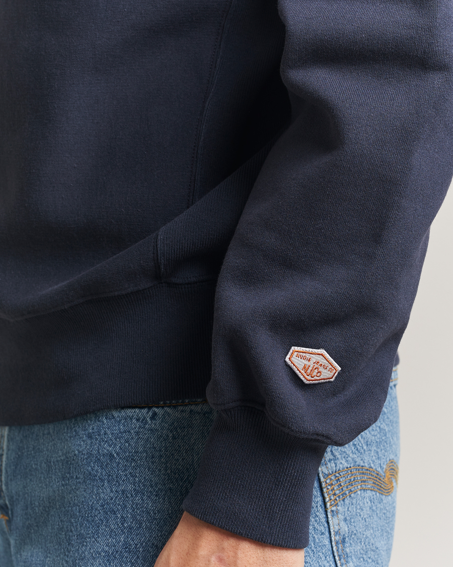 Uomini | Maglieria | Nudie Jeans | Hasse Crew Neck Sweatshirt Navy