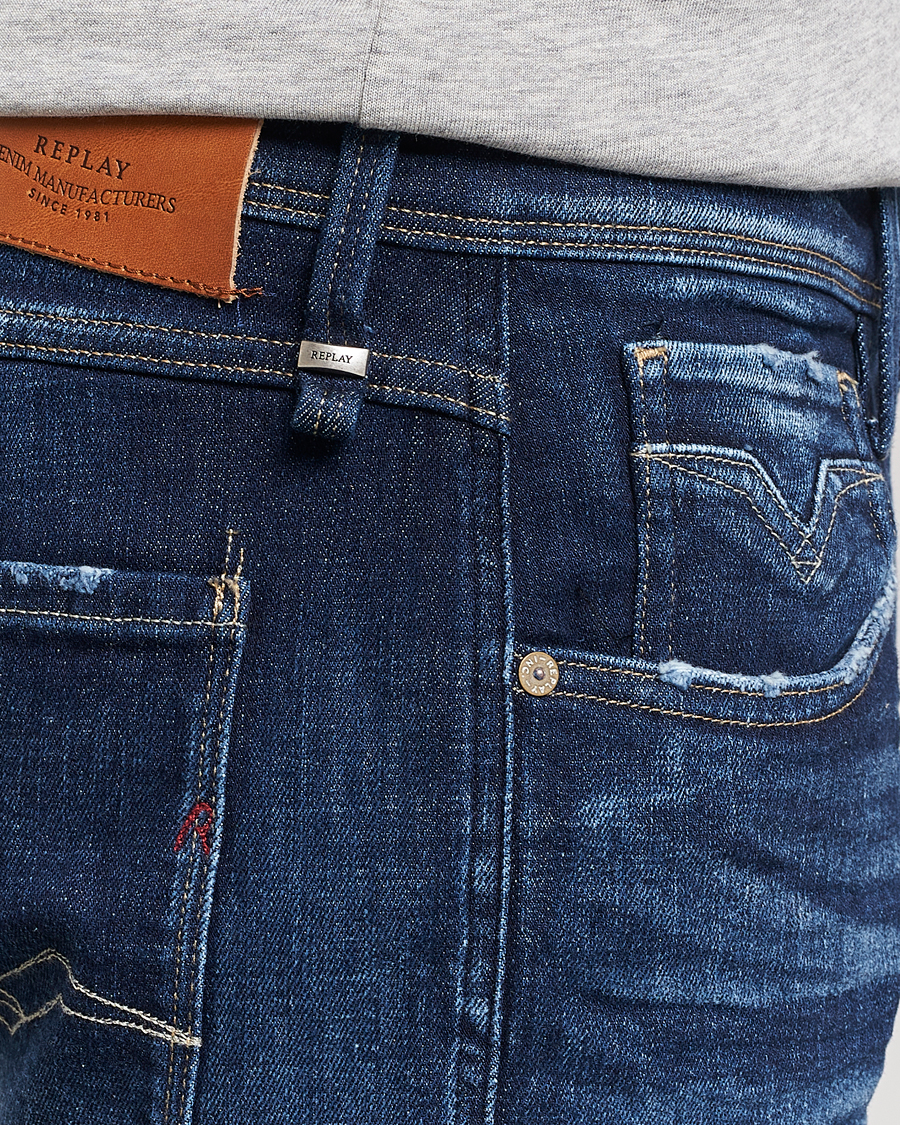 Uomini | Jeans | Replay | Anbass Power Stretch 1 Year Wash Jeans Dark Blue