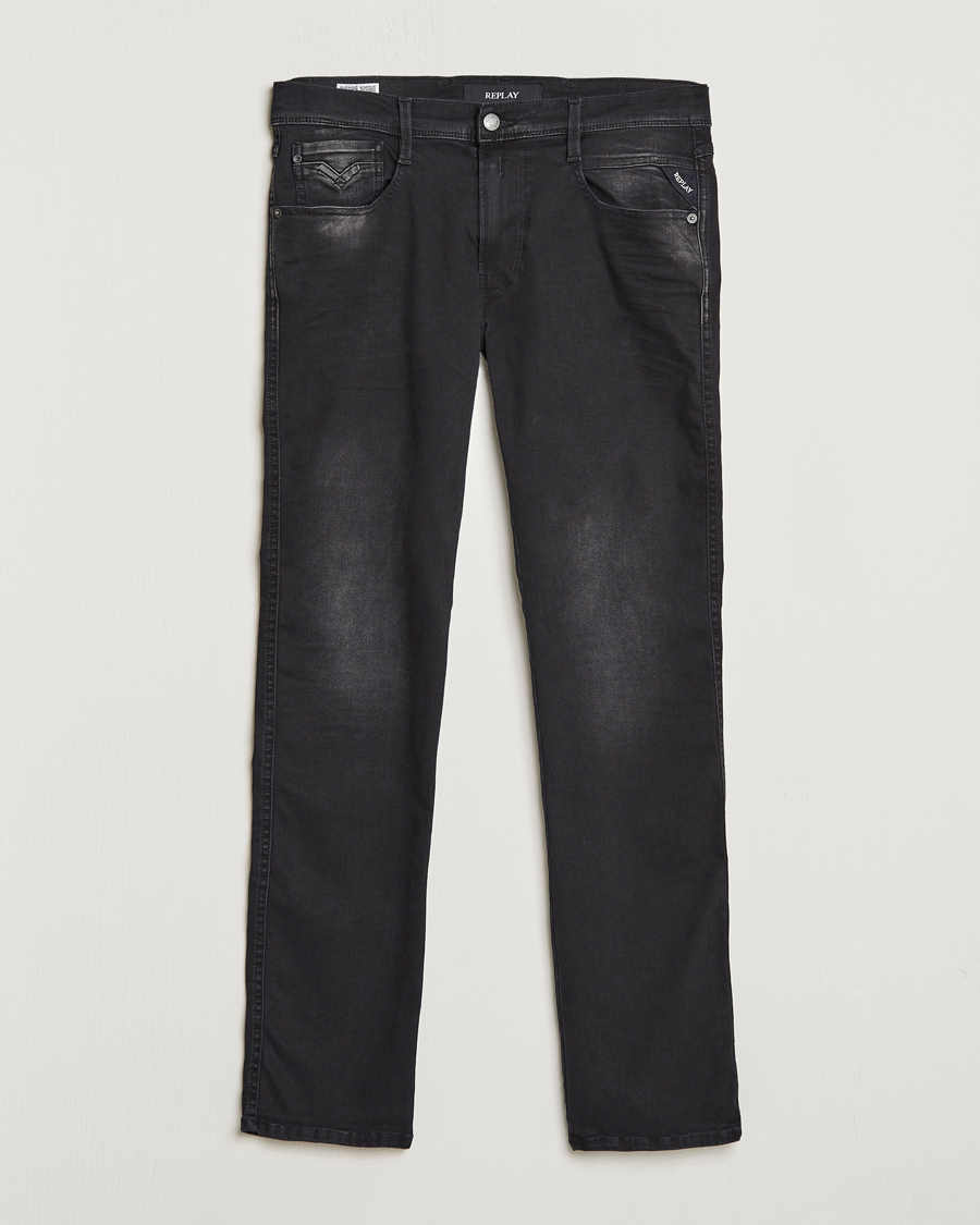 Uomini | Jeans | Replay | Anbass Hyperflex Recyceled 360 Jeans Washed Black