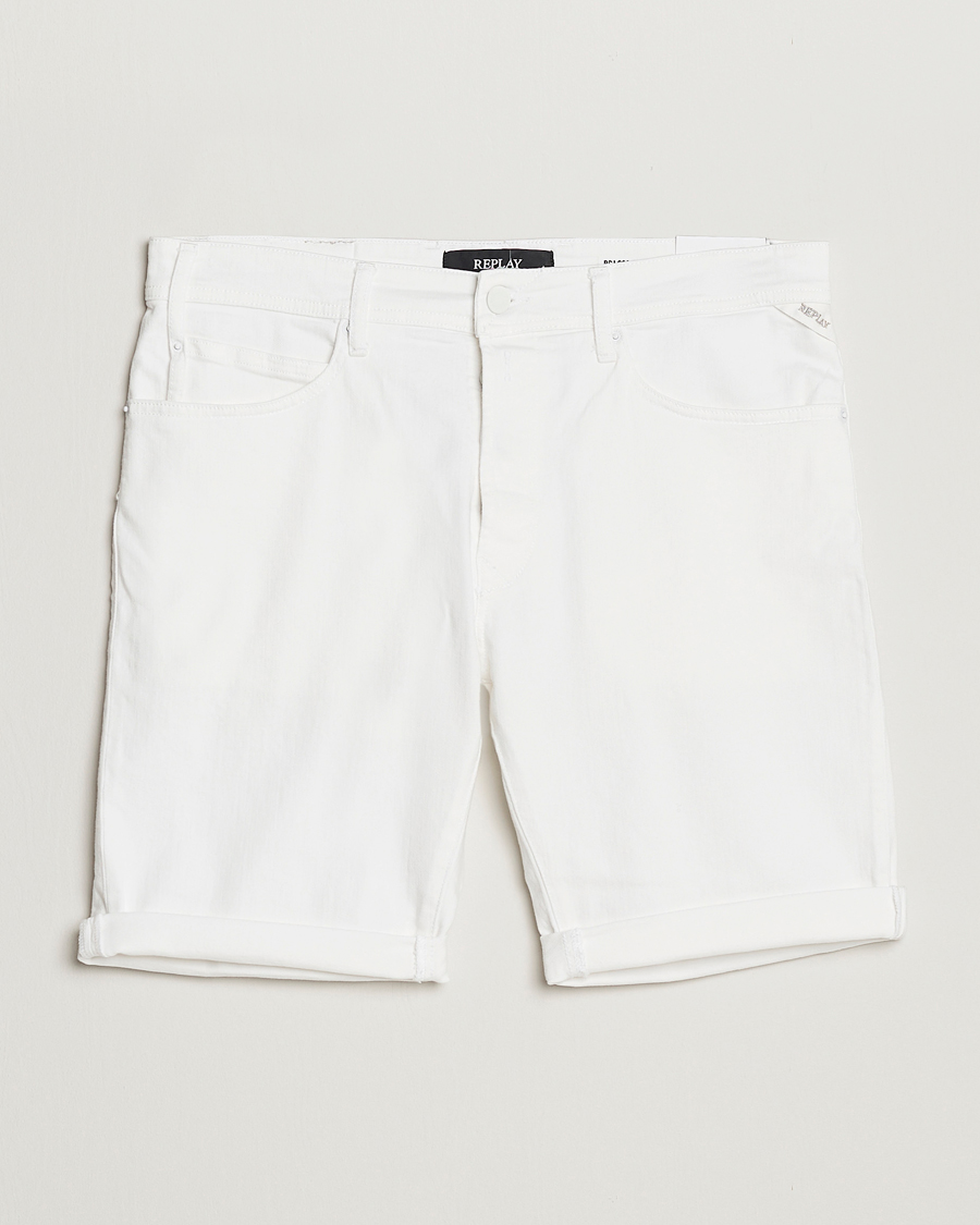 Uomini | Pantaloncini | Replay | RBJ901 Super Stretch Jeans Shorts White
