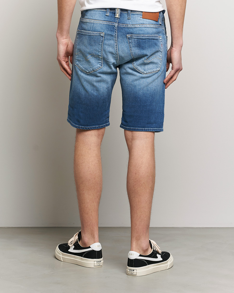 Uomini | Pantaloncini | Replay | RBJ901 Super Stretch Bio Denim Shorts Medium Blue