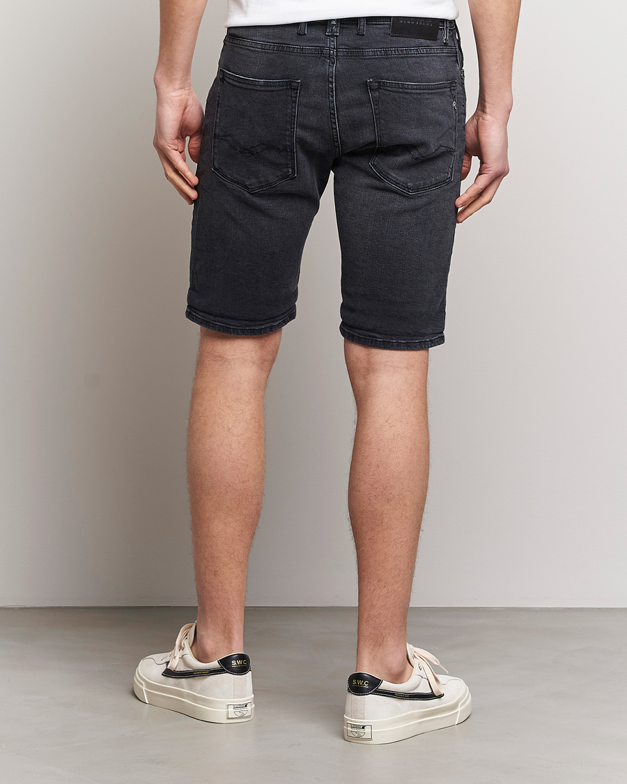 Uomini | Pantaloncini | Replay | RBJ901 Super Stretch Bio Denim Shorts Washed Black