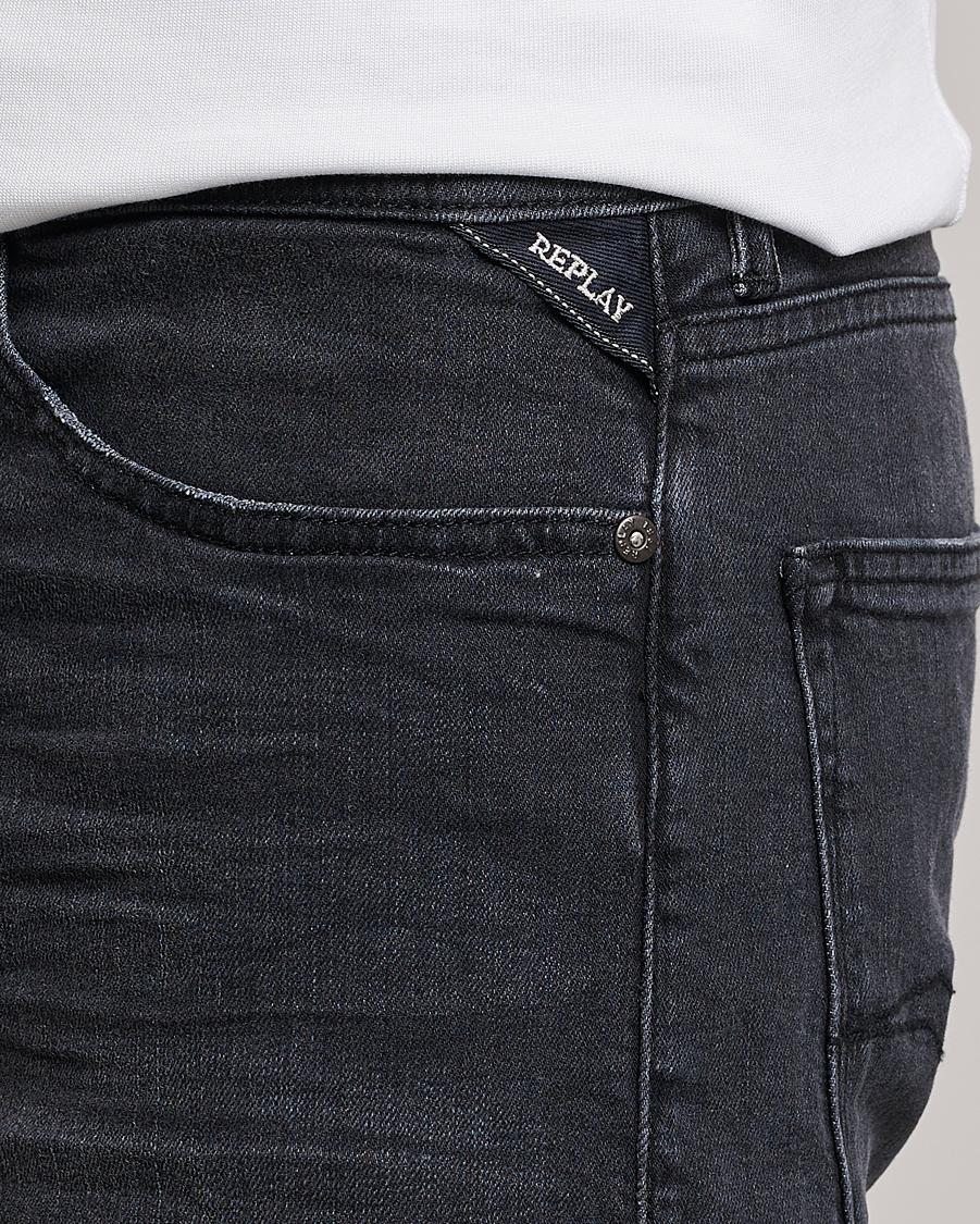 Uomini | Pantaloncini | Replay | RBJ901 Super Stretch Bio Denim Shorts Washed Black