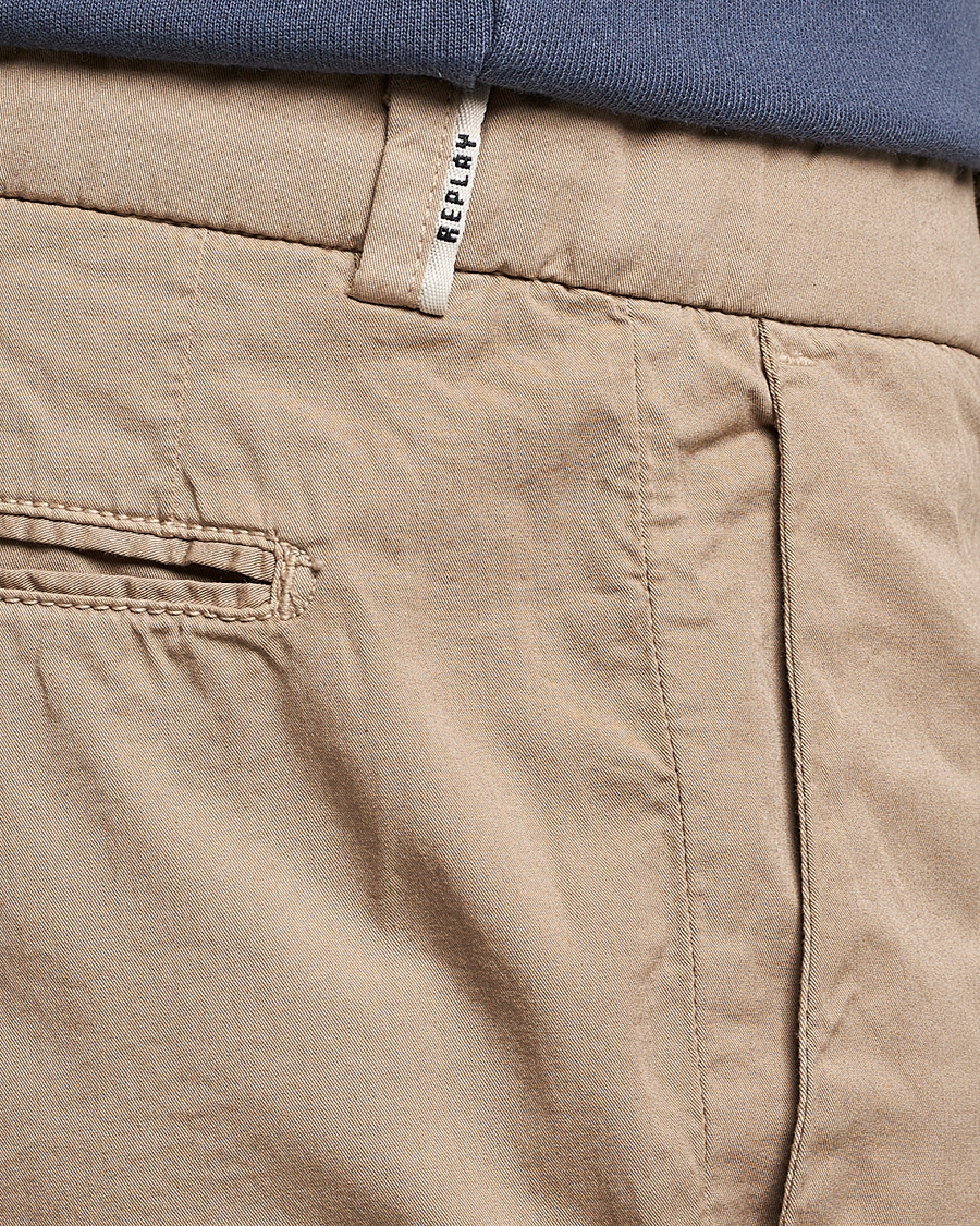 Uomini | Pantaloncini | Replay | Sartoriale Chino Shorts Sand