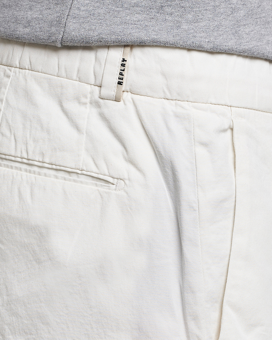 Uomini | Pantaloni | Replay | Sartoriale Comfort Stretch Chinos White